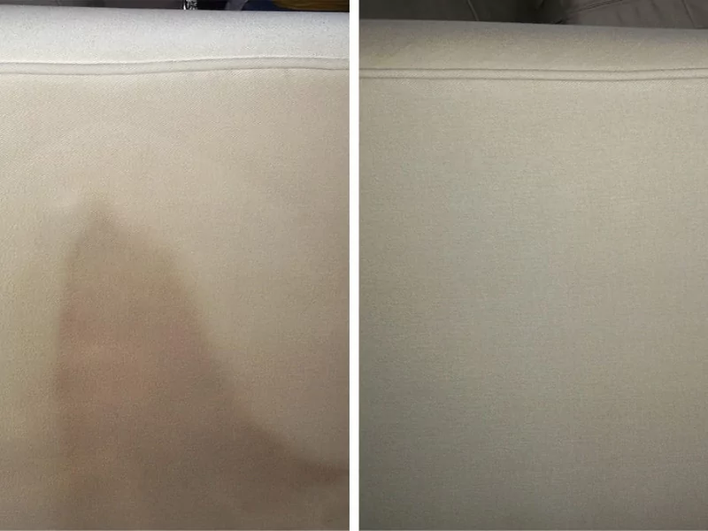 Koltuk yıkama öncesi ve sonrası karşılaştırması